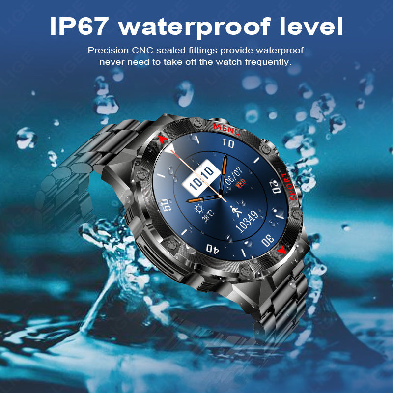 Premium Smartwatch with NFC & Bluetooth Headset – TWS Music & Talk, Sports Tracking, Sleep Monitoring, Camera Control, Music Control, Smart Alarm, Waterproof, Compatible with Android & iOS