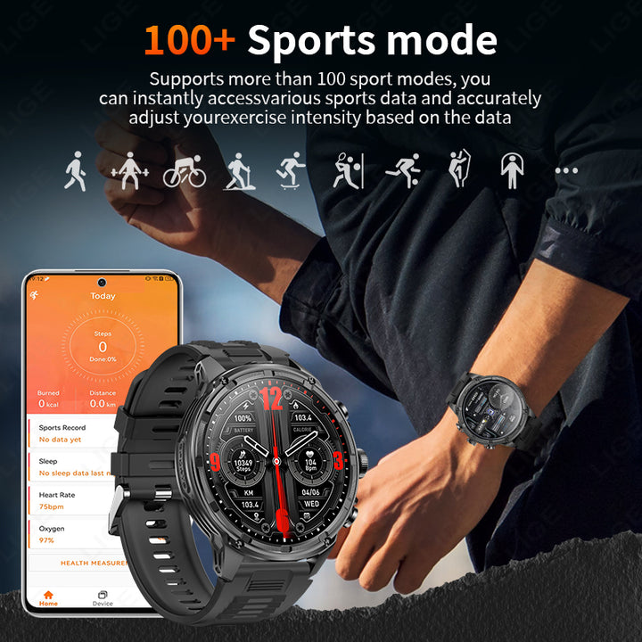 Premium Smartwatch with NFC & Bluetooth Headset – TWS Music & Talk, Sports Tracking, Sleep Monitoring, Camera Control, Music Control, Smart Alarm, Waterproof, Compatible with Android & iOS