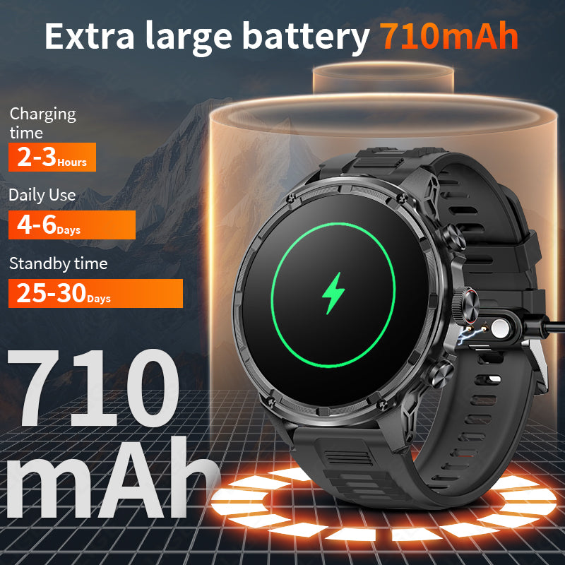 Premium Smartwatch with NFC & Bluetooth Headset – TWS Music & Talk, Sports Tracking, Sleep Monitoring, Camera Control, Music Control, Smart Alarm, Waterproof, Compatible with Android & iOS