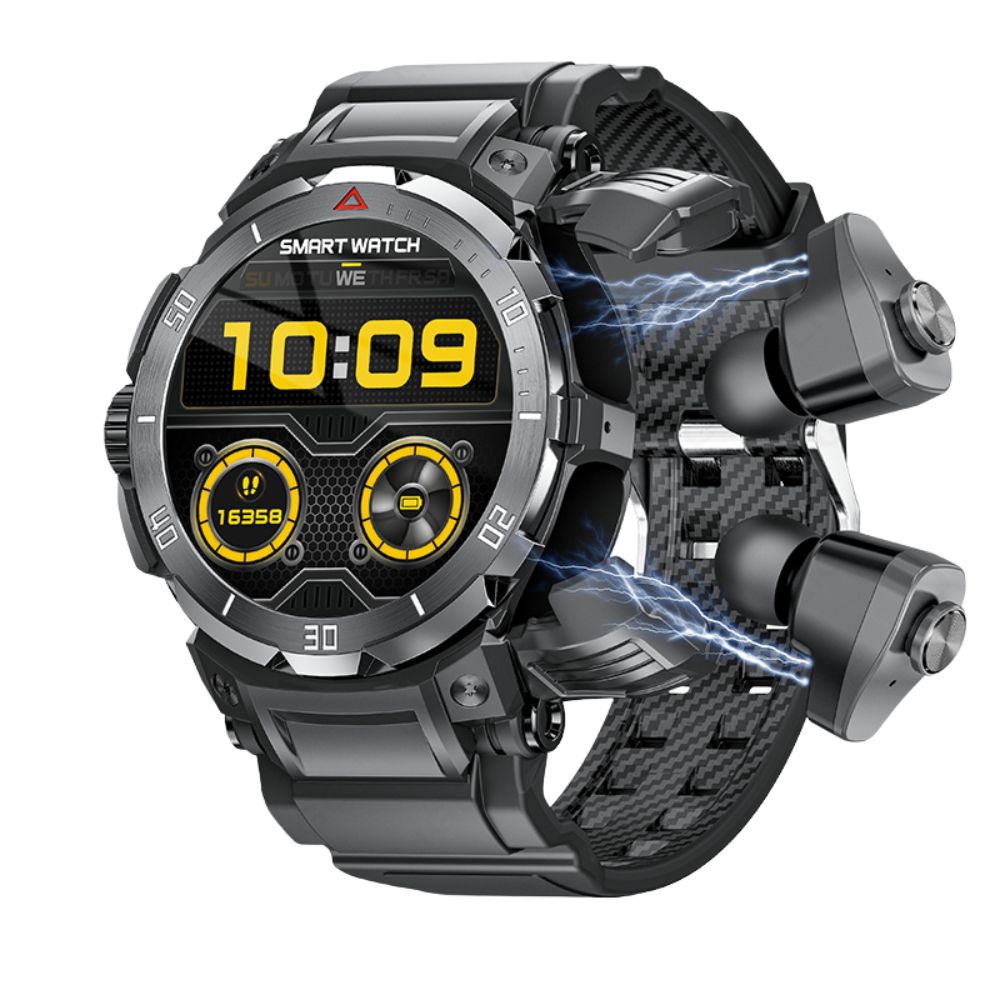 Premium Smartwatch with NFC & Bluetooth Headset – TWS Music & Talk, Sports Tracking, Sleep Monitoring, Camera Control, Music Control, Smart Alarm, Waterproof, Compatible with Android & iOS