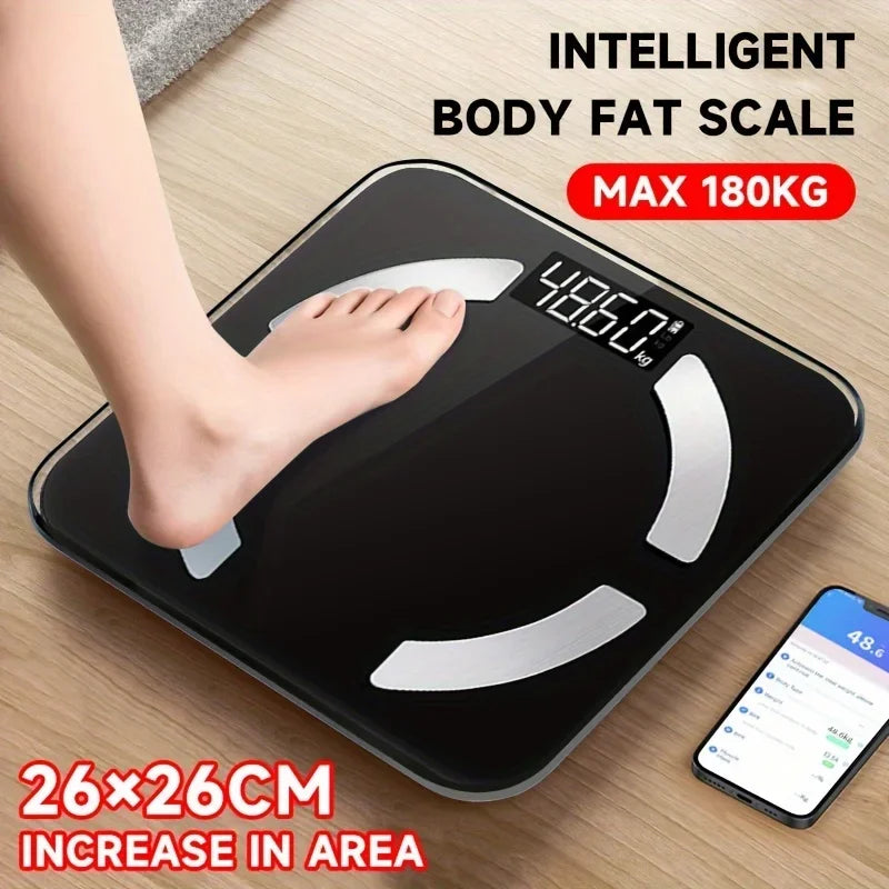 Premium Solar Digital Body Weight Scale – Smart Bathroom Scale with Bioimpedance Analysis, Body Fat Measurement, Light Energy Charging, and Accurate Health Tracking