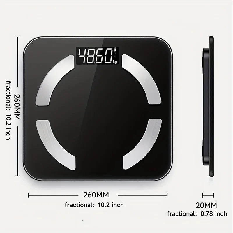 Premium Solar Digital Body Weight Scale – Smart Bathroom Scale with Bioimpedance Analysis, Body Fat Measurement, Light Energy Charging, and Accurate Health Tracking