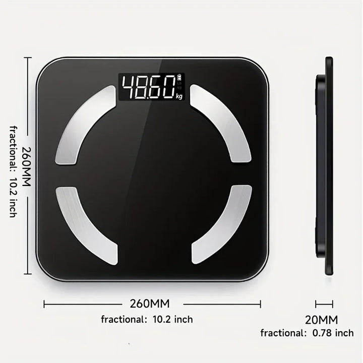 Premium Solar Digital Body Weight Scale – Smart Bathroom Scale with Bioimpedance Analysis, Body Fat Measurement, Light Energy Charging, and Accurate Health Tracking