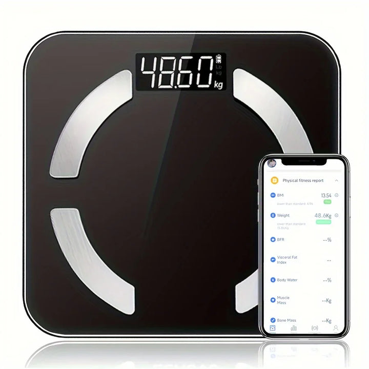 Premium Solar Digital Body Weight Scale – Smart Bathroom Scale with Bioimpedance Analysis, Body Fat Measurement, Light Energy Charging, and Accurate Health Tracking