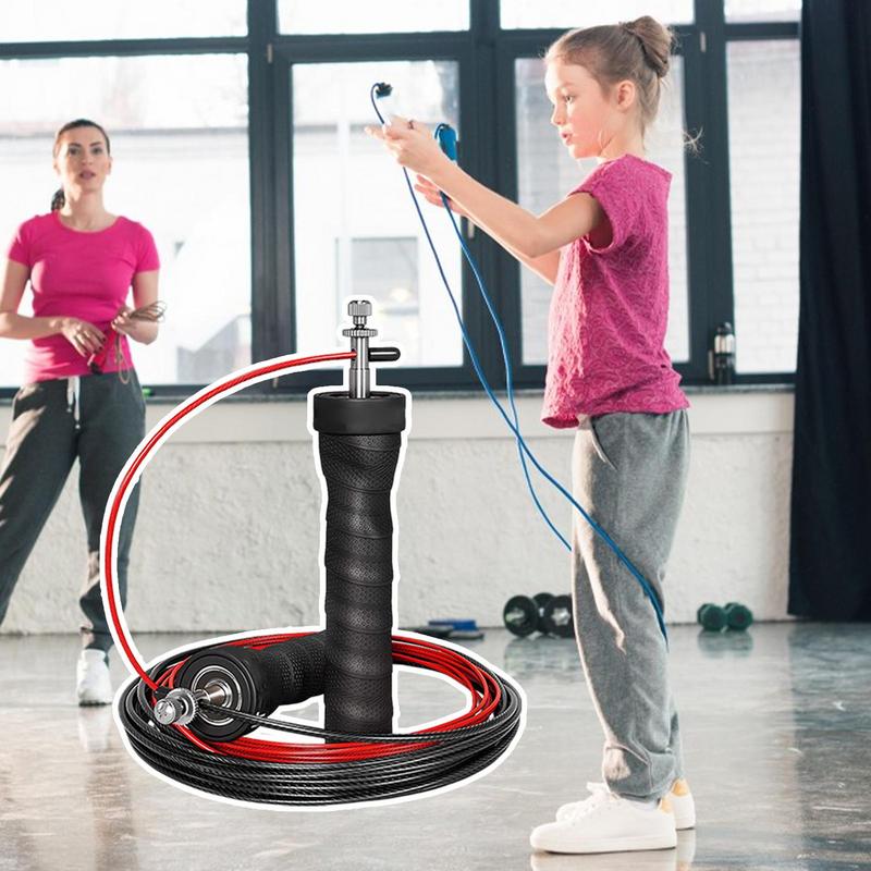 Premium Speed Skipping Rope for Crossfit – Adjustable Jump Rope with Anti-Slip Handles, Pro Ball Bearings, Steel Wire Cord, Ideal for Double Unders and Cardio Workouts