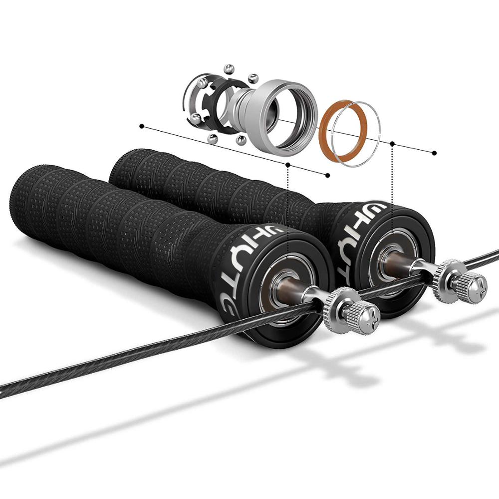 Premium Speed Skipping Rope for Crossfit – Adjustable Jump Rope with Anti-Slip Handles, Pro Ball Bearings, Steel Wire Cord, Ideal for Double Unders and Cardio Workouts