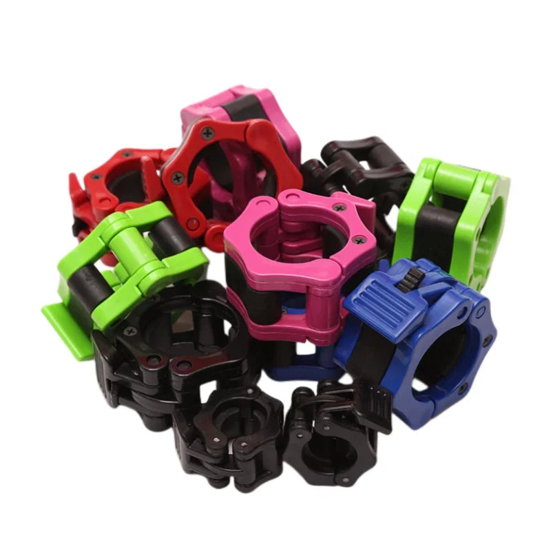 Premium Spinlock Barbell Collars – Quick Release Weightlifting Clamps for 25mm/28mm/30mm/50mm Bars, Reinforced ABS for Secure Fit, Easy One-Hand Installation