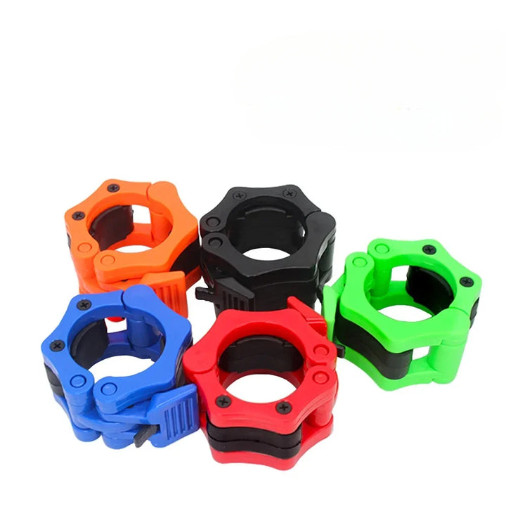 Premium Spinlock Barbell Collars – Quick Release Weightlifting Clamps for 25mm/28mm/30mm/50mm Bars, Reinforced ABS for Secure Fit, Easy One-Hand Installation