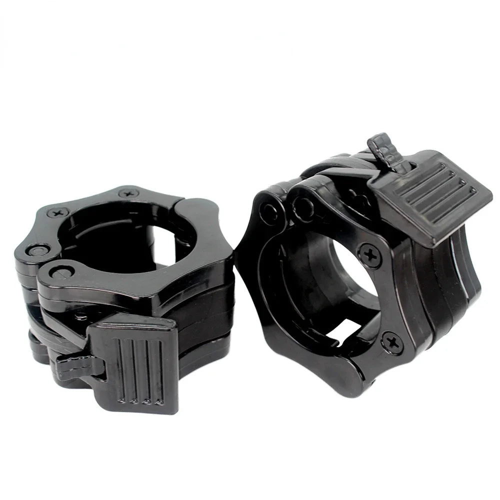 Premium Spinlock Barbell Collars – Quick Release Weightlifting Clamps for 25mm/28mm/30mm/50mm Bars, Reinforced ABS for Secure Fit, Easy One-Hand Installation