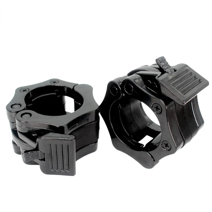 Premium Spinlock Barbell Collars – Quick Release Weightlifting Clamps for 25mm/28mm/30mm/50mm Bars, Reinforced ABS for Secure Fit, Easy One-Hand Installation