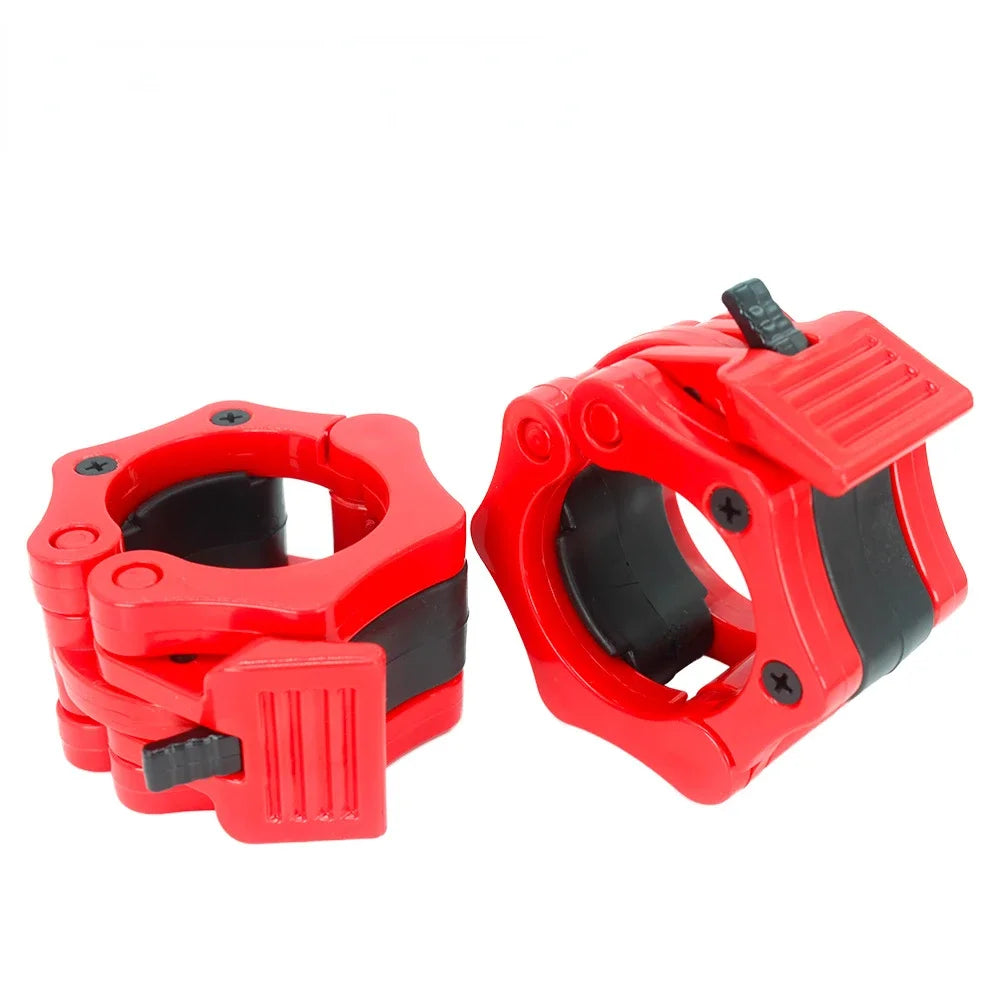 Premium Spinlock Barbell Collars – Quick Release Weightlifting Clamps for 25mm/28mm/30mm/50mm Bars, Reinforced ABS for Secure Fit, Easy One-Hand Installation