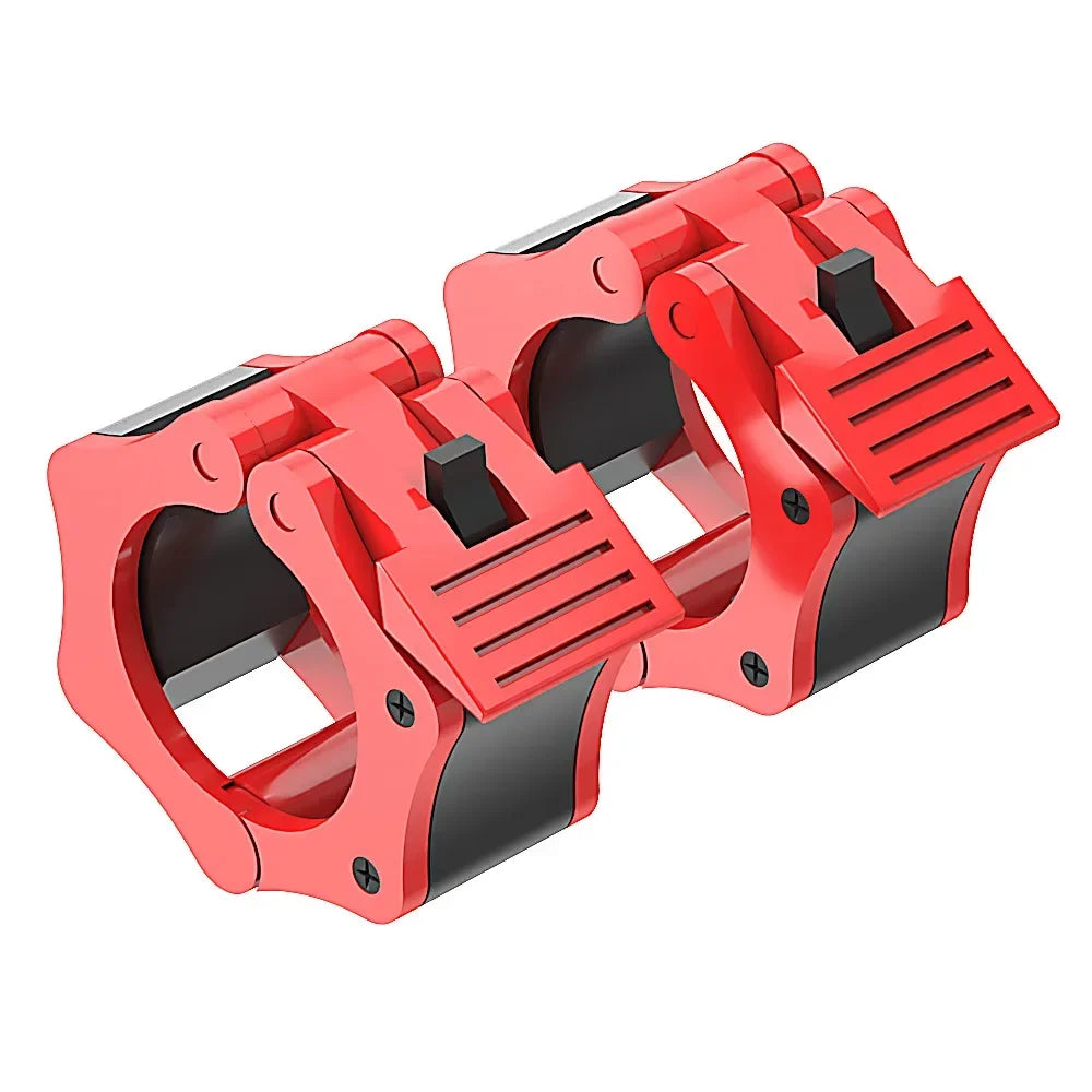 Premium Spinlock Barbell Collars – Quick Release Weightlifting Clamps for 25mm/28mm/30mm/50mm Bars, Reinforced ABS for Secure Fit, Easy One-Hand Installation