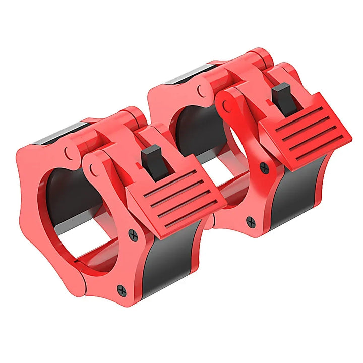 Premium Spinlock Barbell Collars – Quick Release Weightlifting Clamps for 25mm/28mm/30mm/50mm Bars, Reinforced ABS for Secure Fit, Easy One-Hand Installation