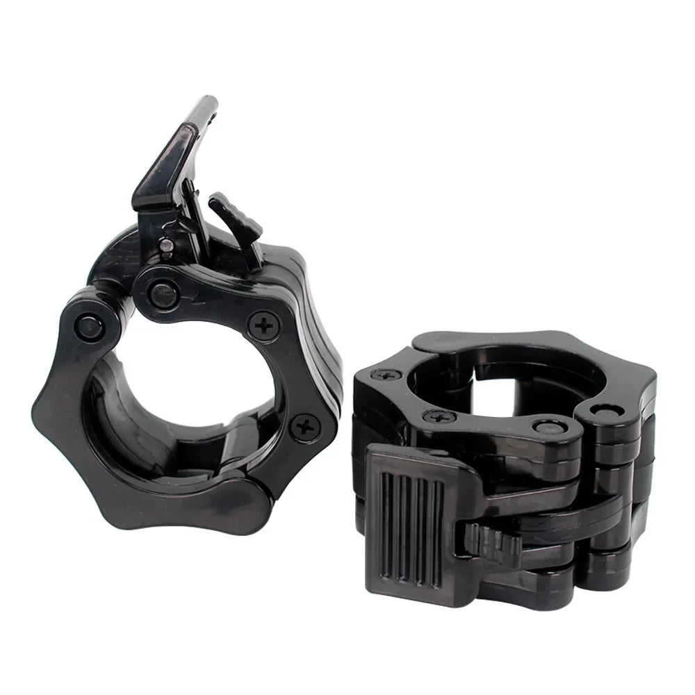 Premium Spinlock Barbell Collars – Quick Release Weightlifting Clamps for 25mm/28mm/30mm/50mm Bars, Reinforced ABS for Secure Fit, Easy One-Hand Installation