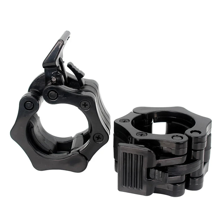 Premium Spinlock Barbell Collars – Quick Release Weightlifting Clamps for 25mm/28mm/30mm/50mm Bars, Reinforced ABS for Secure Fit, Easy One-Hand Installation