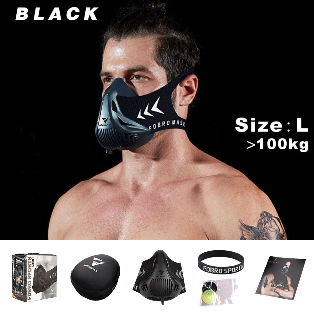 Premium Sports Mask for Running, Cycling, Gym & High Altitude Training – Cardio Workout Conditioning Mask, Air Filtration, Dust Protection, Adjustable Size for Fitness Activities