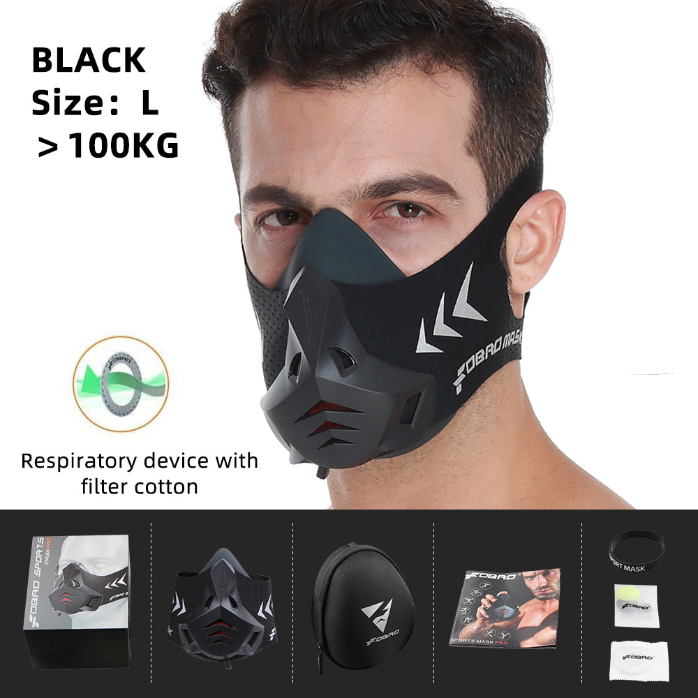 Premium Sports Mask for Running, Cycling, Gym & High Altitude Training – Cardio Workout Conditioning Mask, Air Filtration, Dust Protection, Adjustable Size for Fitness Activities