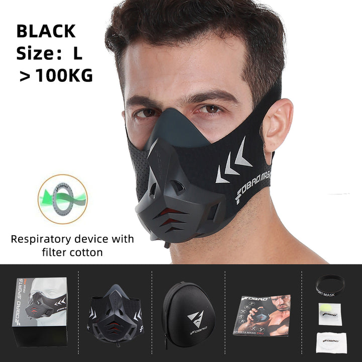 Premium Sports Mask for Running, Cycling, Gym & High Altitude Training – Cardio Workout Conditioning Mask, Air Filtration, Dust Protection, Adjustable Size for Fitness Activities