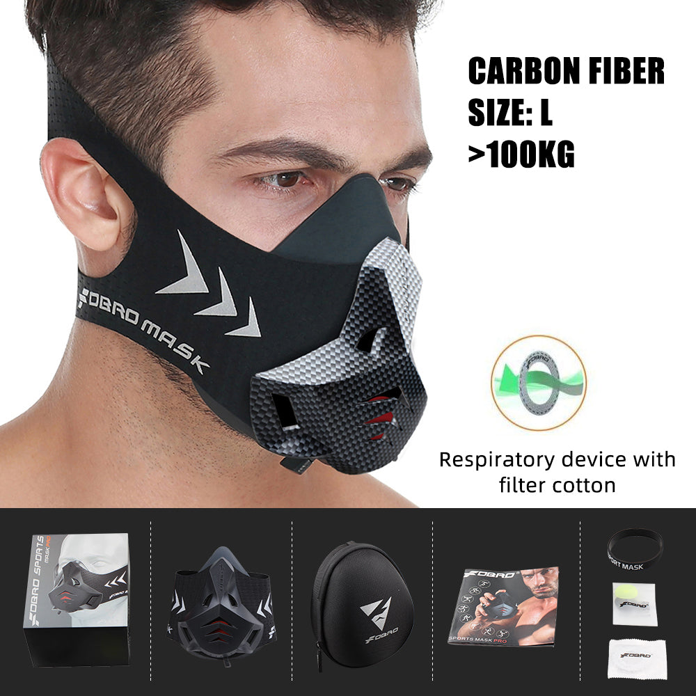 Premium Sports Mask for Running, Cycling, Gym & High Altitude Training – Cardio Workout Conditioning Mask, Air Filtration, Dust Protection, Adjustable Size for Fitness Activities