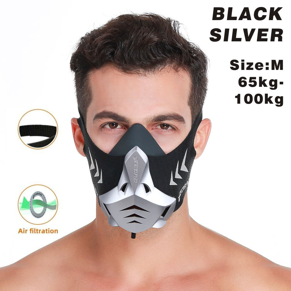 Premium Sports Mask for Running, Cycling, Gym & High Altitude Training – Cardio Workout Conditioning Mask, Air Filtration, Dust Protection, Adjustable Size for Fitness Activities