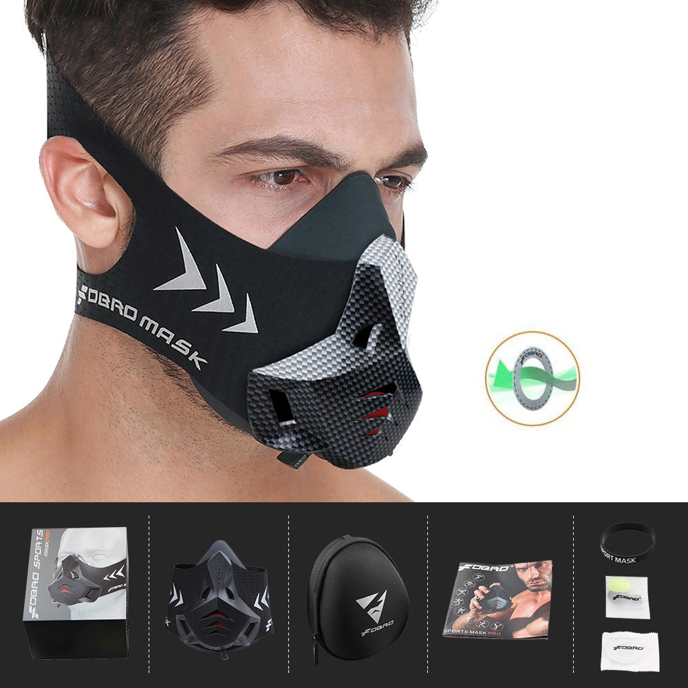 Premium Sports Mask for Running, Cycling, Gym & High Altitude Training – Cardio Workout Conditioning Mask, Air Filtration, Dust Protection, Adjustable Size for Fitness Activities