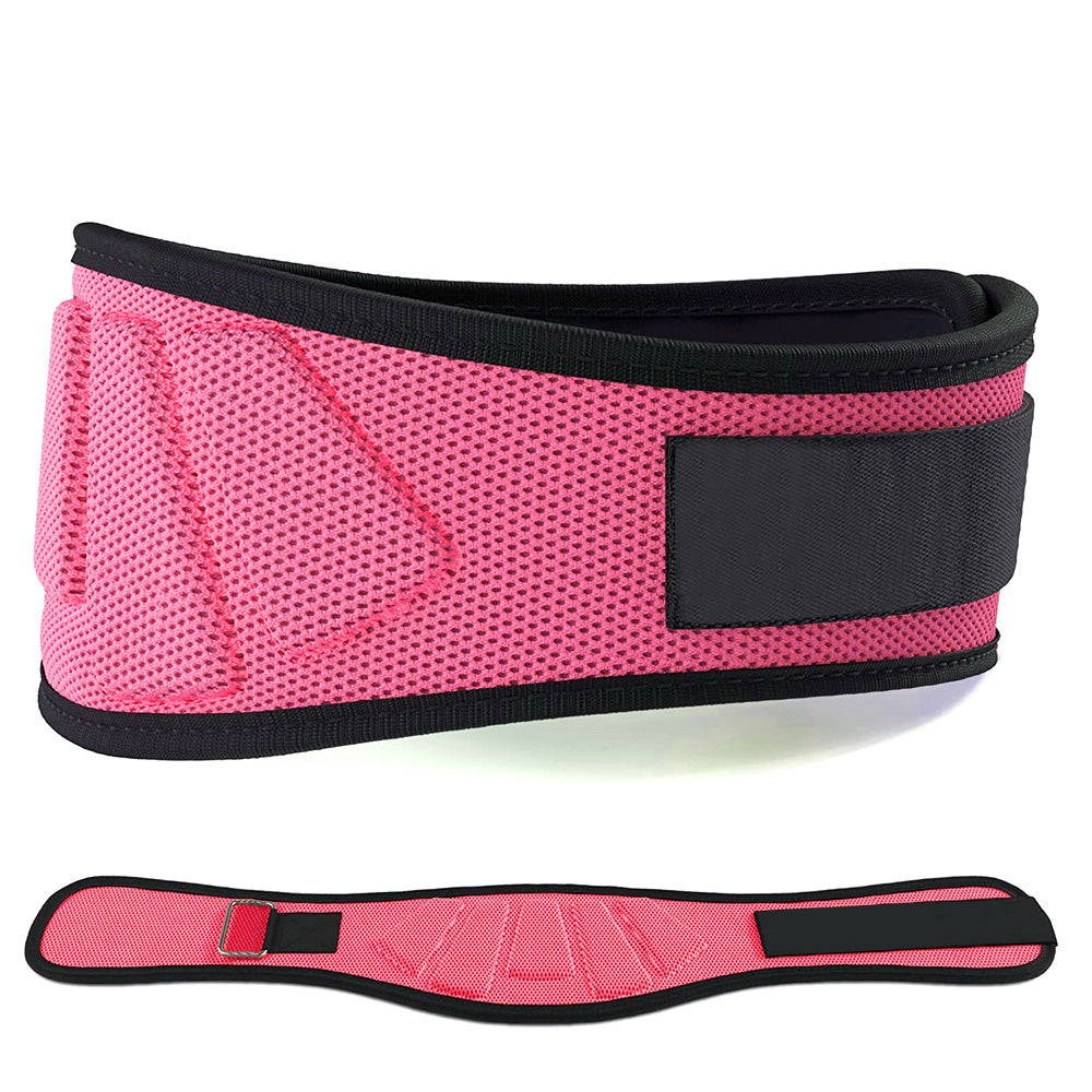 Premium Sports Weight Lifting Belt – Gym Workout Lumbar Back Support for Powerlifting, Strength Training, Squats, Weightlifting, Adjustable Nylon Waist Belt, Durable & Lightweight Design for Men and Women