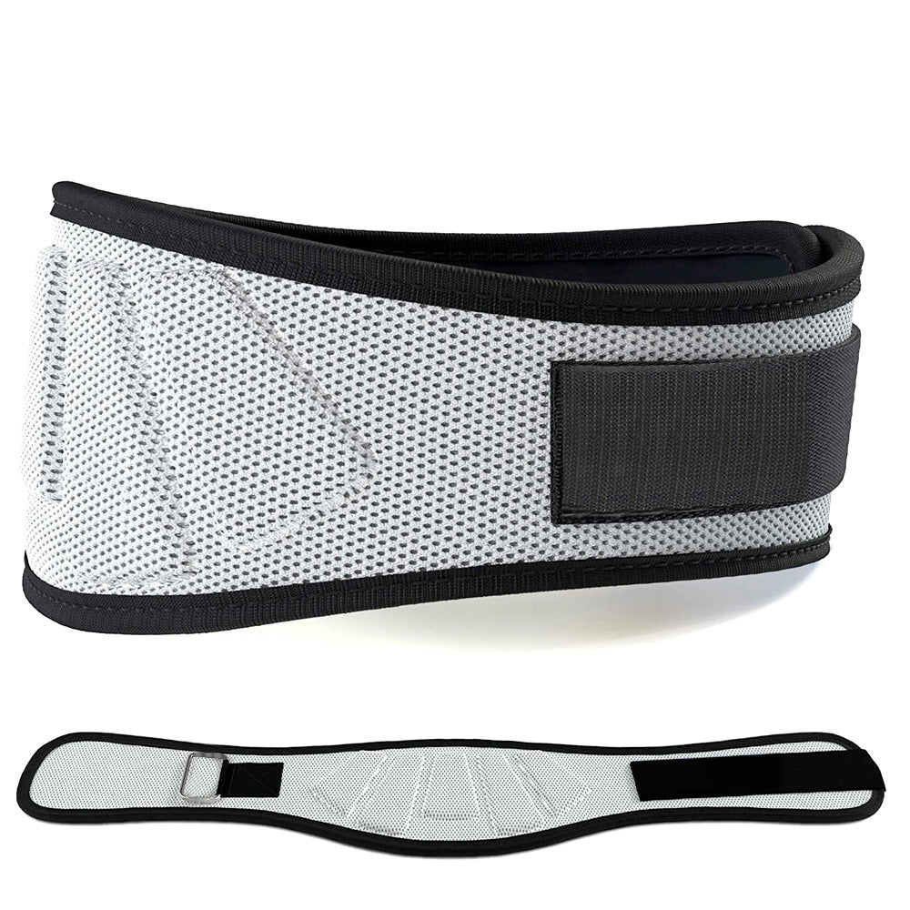 Premium Sports Weight Lifting Belt – Gym Workout Lumbar Back Support for Powerlifting, Strength Training, Squats, Weightlifting, Adjustable Nylon Waist Belt, Durable & Lightweight Design for Men and Women