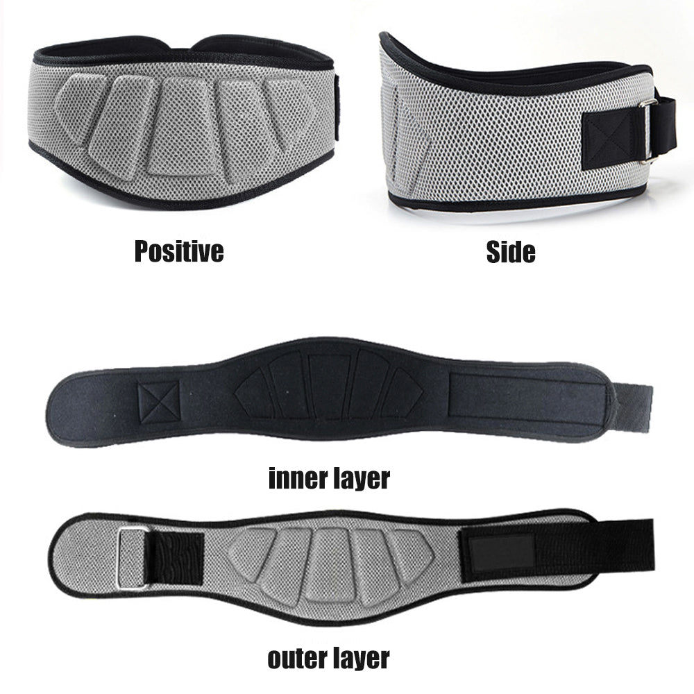 Premium Sports Weight Lifting Belt – Gym Workout Lumbar Back Support for Powerlifting, Strength Training, Squats, Weightlifting, Adjustable Nylon Waist Belt, Durable & Lightweight Design for Men and Women