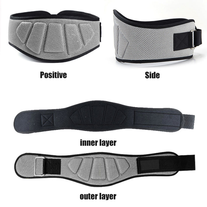 Premium Sports Weight Lifting Belt – Gym Workout Lumbar Back Support for Powerlifting, Strength Training, Squats, Weightlifting, Adjustable Nylon Waist Belt, Durable & Lightweight Design for Men and Women