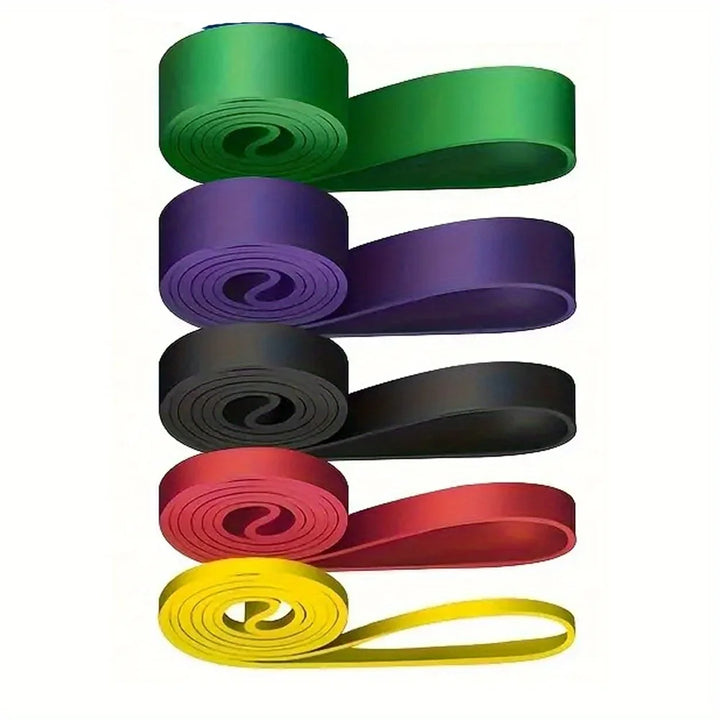 Premium Stackable TPE Resistance Bands – Strength Training Pull Bands for Fitness, Workout, Stretching and Home Gym Use