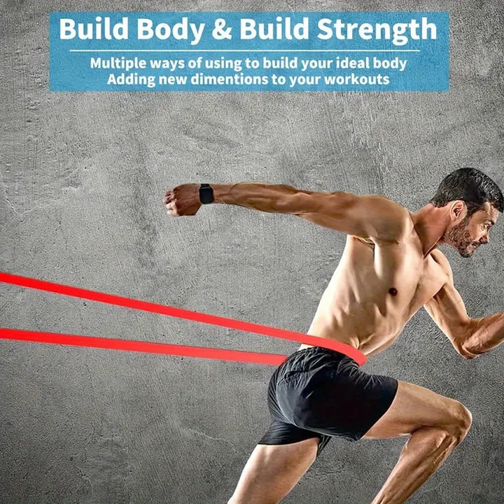 Premium Stackable TPE Resistance Bands – Strength Training Pull Bands for Fitness, Workout, Stretching and Home Gym Use