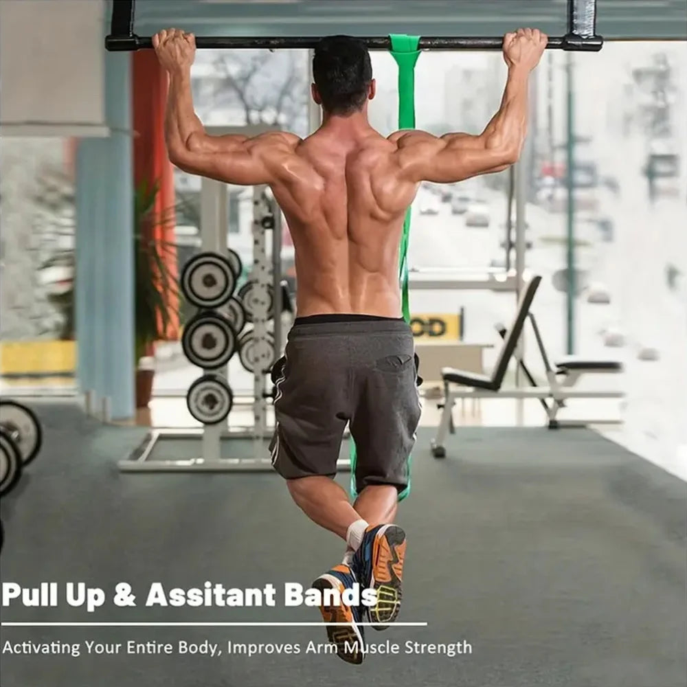 Premium Stackable TPE Resistance Bands – Strength Training Pull Bands for Fitness, Workout, Stretching and Home Gym Use