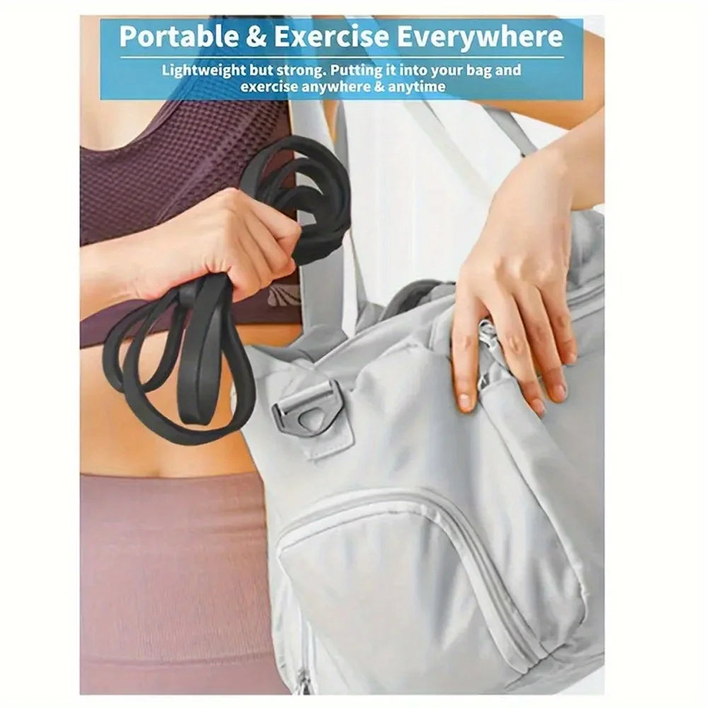 Premium Stackable TPE Resistance Bands – Strength Training Pull Bands for Fitness, Workout, Stretching and Home Gym Use