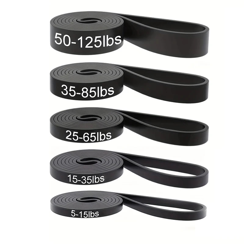Premium Stackable TPE Resistance Bands – Strength Training Pull Bands for Fitness, Workout, Stretching and Home Gym Use