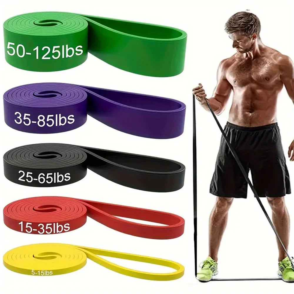 Premium Stackable TPE Resistance Bands – Strength Training Pull Bands for Fitness, Workout, Stretching and Home Gym Use