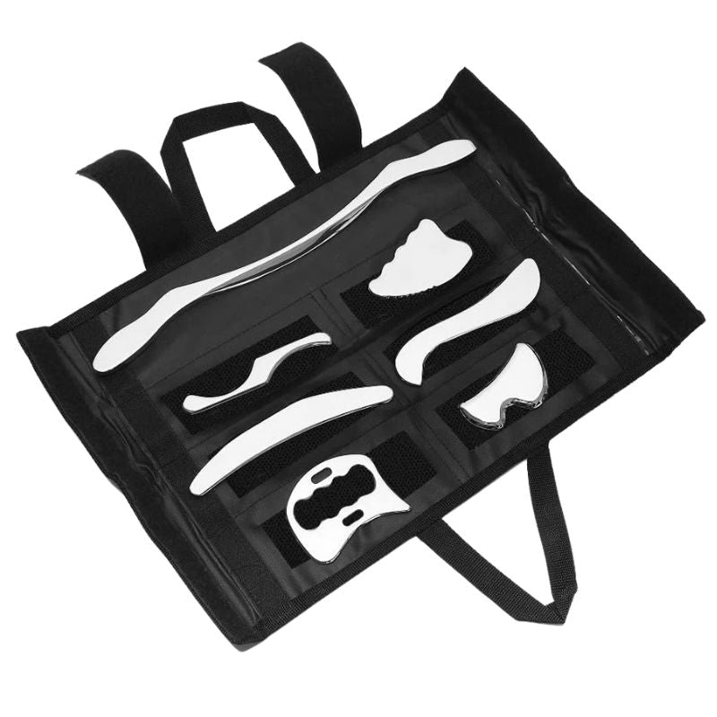 Premium Stainless Steel Gua Sha Scraping Massage Tool - IASTM for Muscle Pain Relief, Soft Tissue Mobilization, and Myofascial Release - Effective Full Body Deep Tissue Massage Tools (1/2/4/5/7pcs)