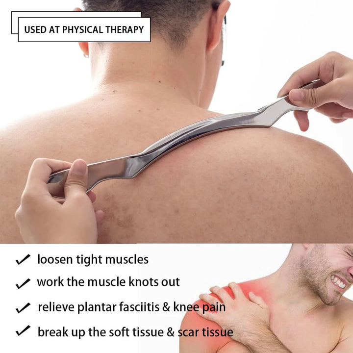 Premium Stainless Steel Gua Sha Scraping Massage Tool - IASTM for Muscle Pain Relief, Soft Tissue Mobilization, and Myofascial Release - Effective Full Body Deep Tissue Massage Tools (1/2/4/5/7pcs)