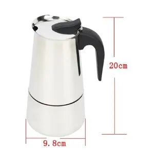 Premium Stainless Steel Moka Pot – 4 6 9 Cup Stovetop Espresso Coffee Maker