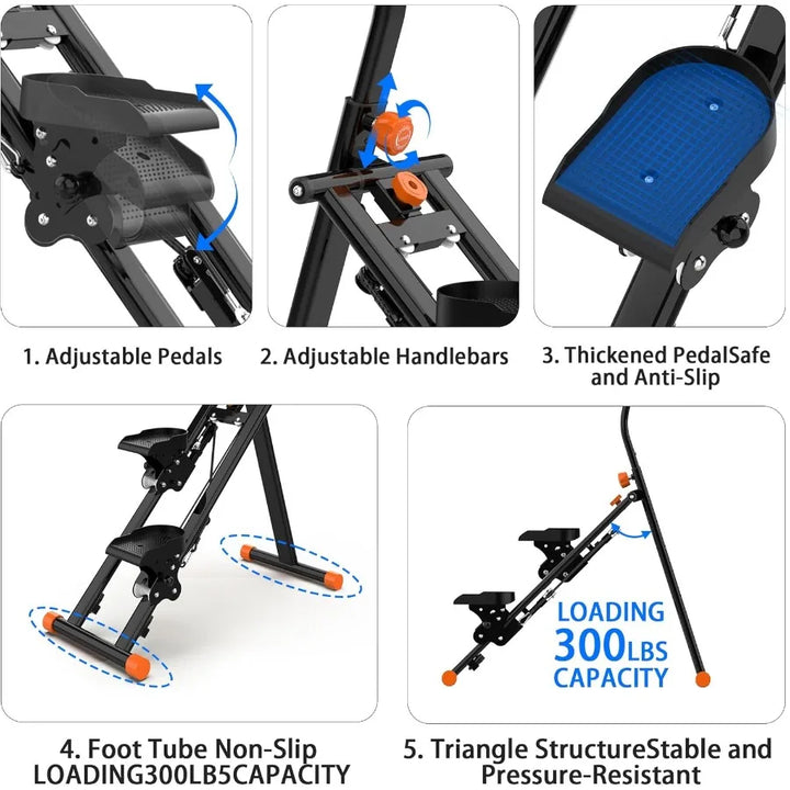 Premium Stair Stepper for Home – Folding Vertical Climber Workout Machine for Full Body Exercise