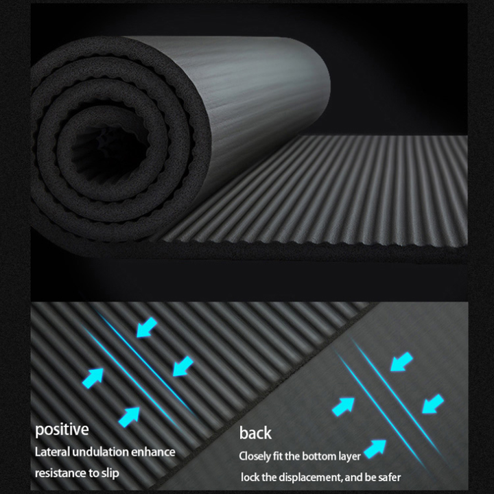 Premium Super Long Yoga Mat – 2M Extra Large High-Density Exercise Mat for Pilates & Fitness – Waterproof, Anti-Skid, 15mm Thickness, with Carry Bag – Ideal for Men & Beginners