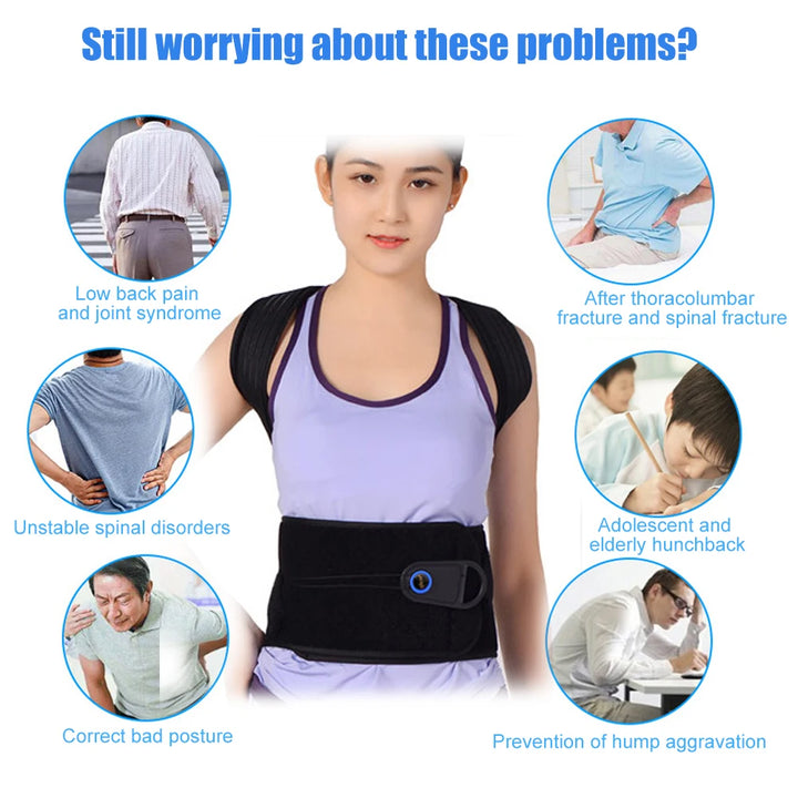 Premium TLSO Thoracic Full Back Brace for Kyphosis & Osteoporosis Relief, Adjustable Compression Support for Spinal Fractures & Post-Surgery Recovery, Sizes S-L