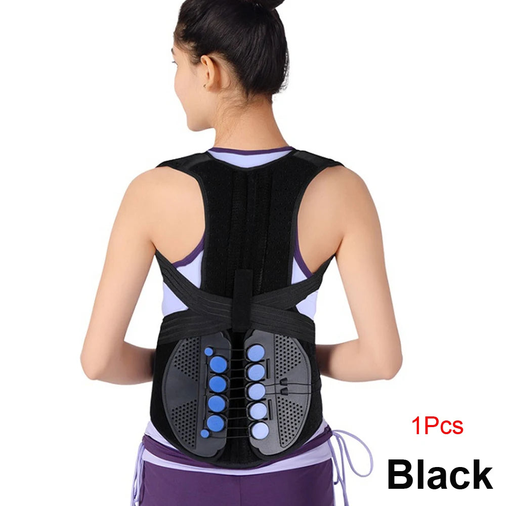 Premium TLSO Thoracic Full Back Brace for Kyphosis & Osteoporosis Relief, Adjustable Compression Support for Spinal Fractures & Post-Surgery Recovery, Sizes S-L