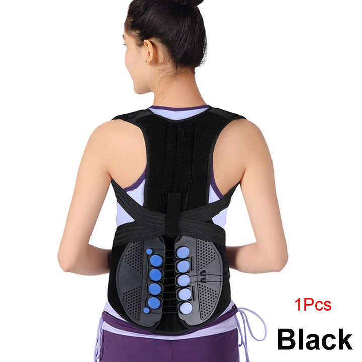 Premium TLSO Thoracic Full Back Brace for Kyphosis & Osteoporosis Relief, Adjustable Compression Support for Spinal Fractures & Post-Surgery Recovery, Sizes S-L