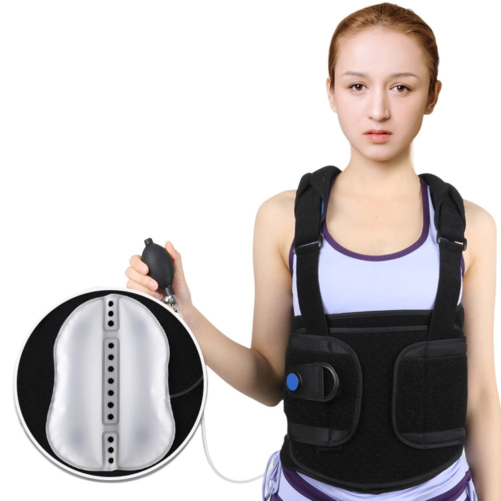 Premium TLSO Thoracic Full Back Brace for Kyphosis & Osteoporosis Relief, Adjustable Compression Support for Spinal Fractures & Post-Surgery Recovery, Sizes S-L