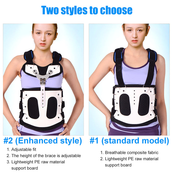 Premium TLSO Thoracic Full Back Brace for Kyphosis & Osteoporosis Relief, Adjustable Compression Support for Spinal Fractures & Post-Surgery Recovery, Sizes S-L