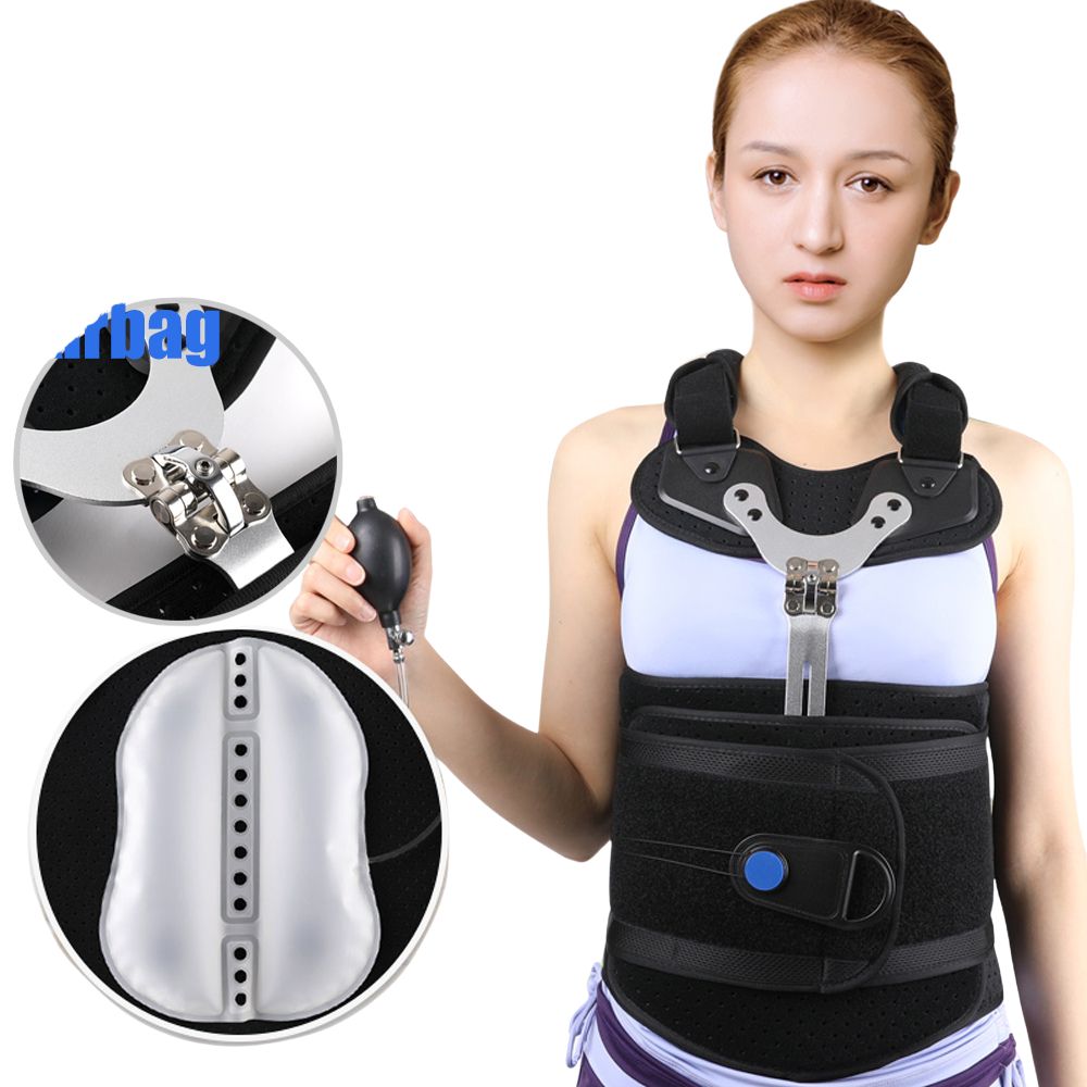Premium TLSO Thoracic Full Back Brace for Kyphosis & Osteoporosis Relief, Adjustable Compression Support for Spinal Fractures & Post-Surgery Recovery, Sizes S-L