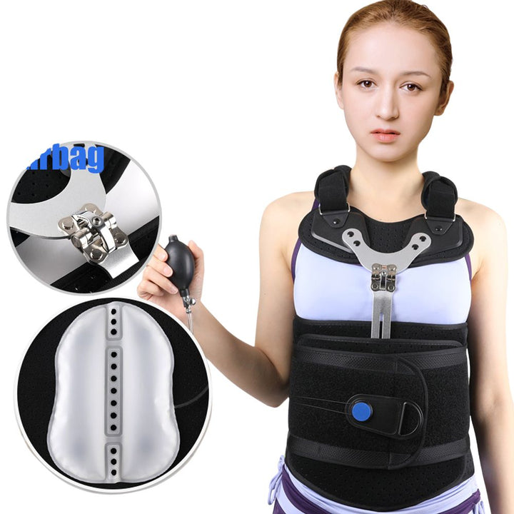 Premium TLSO Thoracic Full Back Brace for Kyphosis & Osteoporosis Relief, Adjustable Compression Support for Spinal Fractures & Post-Surgery Recovery, Sizes S-L