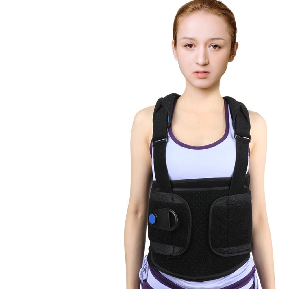 Premium TLSO Thoracic Full Back Brace for Kyphosis & Osteoporosis Relief, Adjustable Compression Support for Spinal Fractures & Post-Surgery Recovery, Sizes S-L
