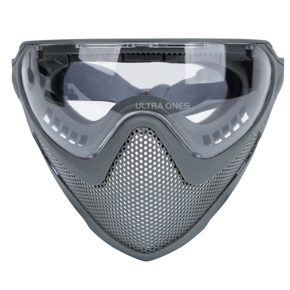 Premium Tactical FAST Helmet Half Face Mask with Flip Goggles – Hunting, Airsoft, Paintball Mask, Helmet Accessories for Shooting & Tactical Gear