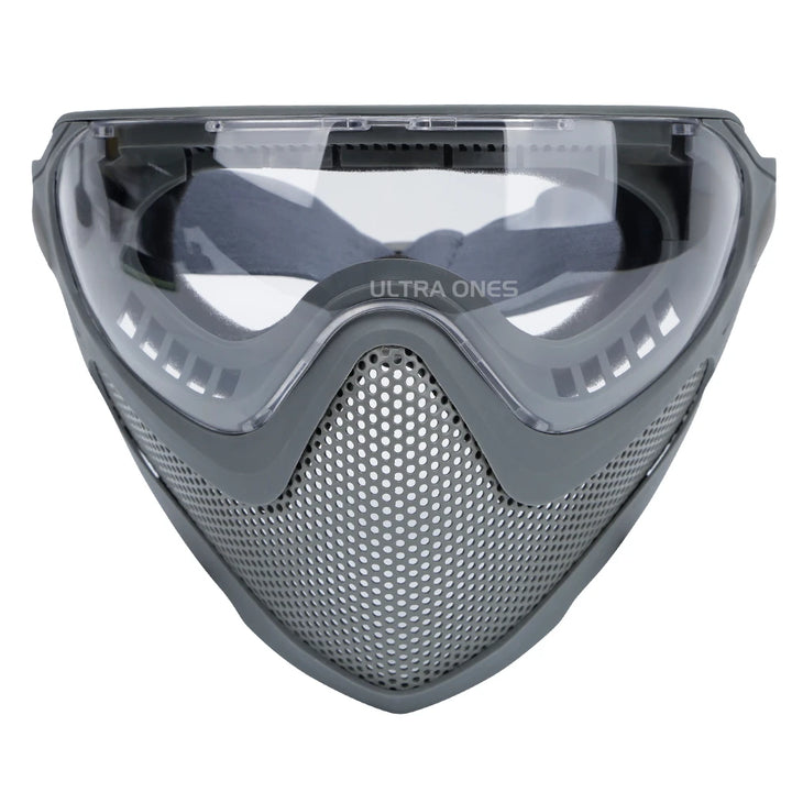 Premium Tactical FAST Helmet Half Face Mask with Flip Goggles – Hunting, Airsoft, Paintball Mask, Helmet Accessories for Shooting & Tactical Gear